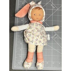 Pink Elf Corolle Doll Mon Doudou 11" Panda Print Dress Plush Lovey RARE HTF 2018